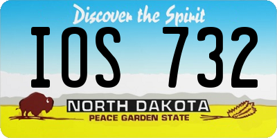 ND license plate IOS732