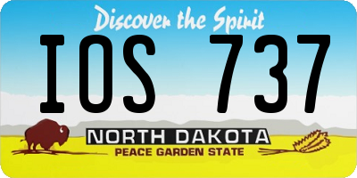 ND license plate IOS737