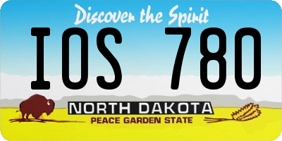 ND license plate IOS780