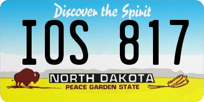 ND license plate IOS817