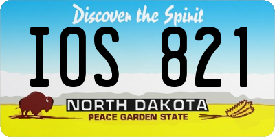 ND license plate IOS821
