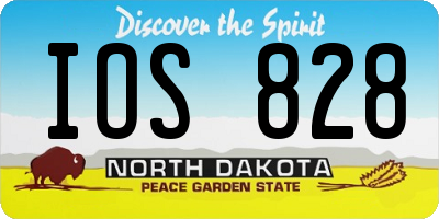 ND license plate IOS828