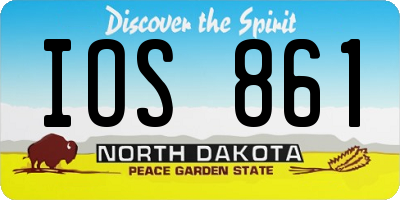 ND license plate IOS861