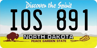 ND license plate IOS891