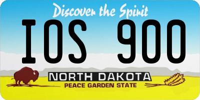 ND license plate IOS900