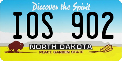 ND license plate IOS902