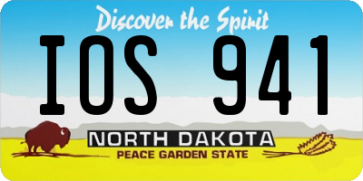 ND license plate IOS941