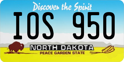 ND license plate IOS950