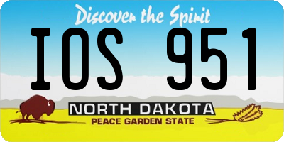 ND license plate IOS951
