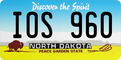 ND license plate IOS960