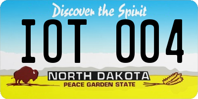 ND license plate IOT004