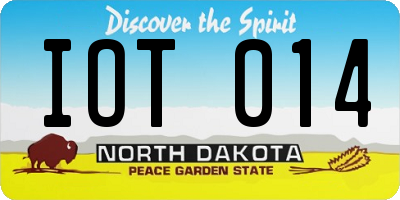 ND license plate IOT014