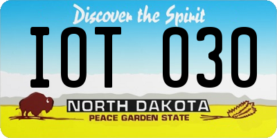 ND license plate IOT030