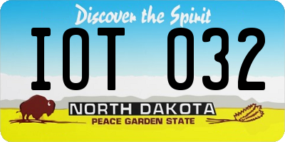 ND license plate IOT032