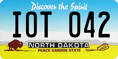ND license plate IOT042
