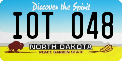 ND license plate IOT048