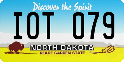 ND license plate IOT079