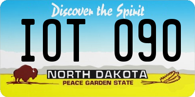 ND license plate IOT090