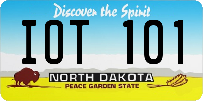 ND license plate IOT101