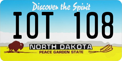 ND license plate IOT108
