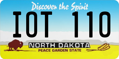 ND license plate IOT110