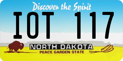 ND license plate IOT117