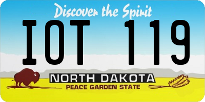 ND license plate IOT119