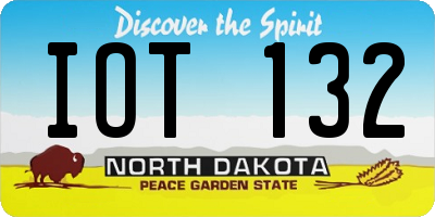 ND license plate IOT132