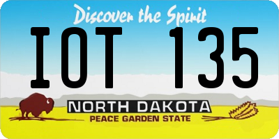 ND license plate IOT135