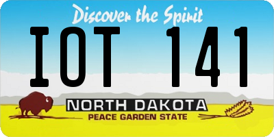 ND license plate IOT141