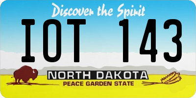 ND license plate IOT143