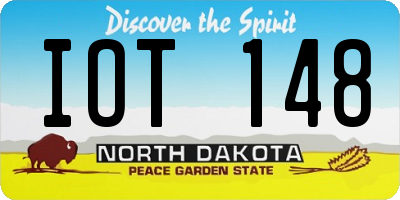 ND license plate IOT148