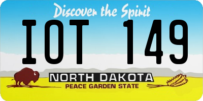 ND license plate IOT149