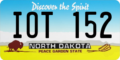 ND license plate IOT152