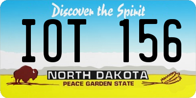 ND license plate IOT156