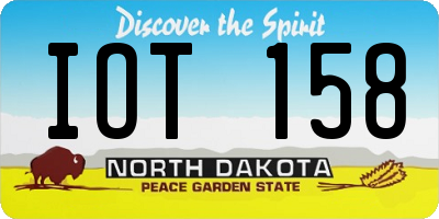 ND license plate IOT158