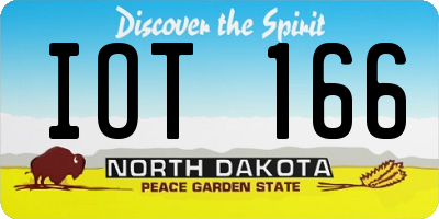 ND license plate IOT166