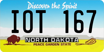 ND license plate IOT167
