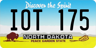 ND license plate IOT175