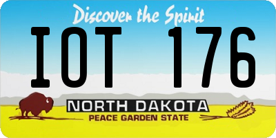 ND license plate IOT176