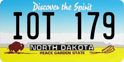 ND license plate IOT179