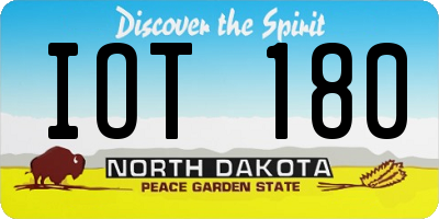 ND license plate IOT180