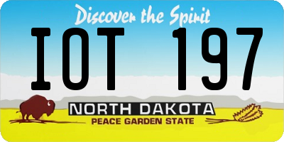 ND license plate IOT197