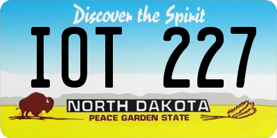 ND license plate IOT227