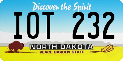 ND license plate IOT232