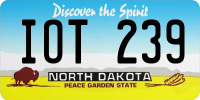 ND license plate IOT239