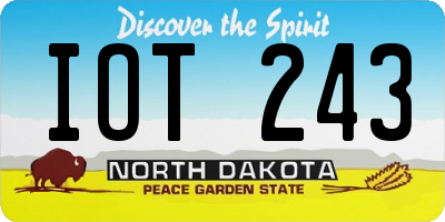 ND license plate IOT243