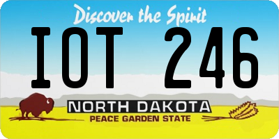 ND license plate IOT246