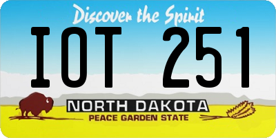 ND license plate IOT251