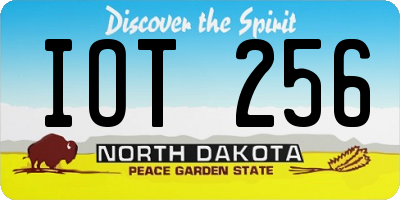 ND license plate IOT256